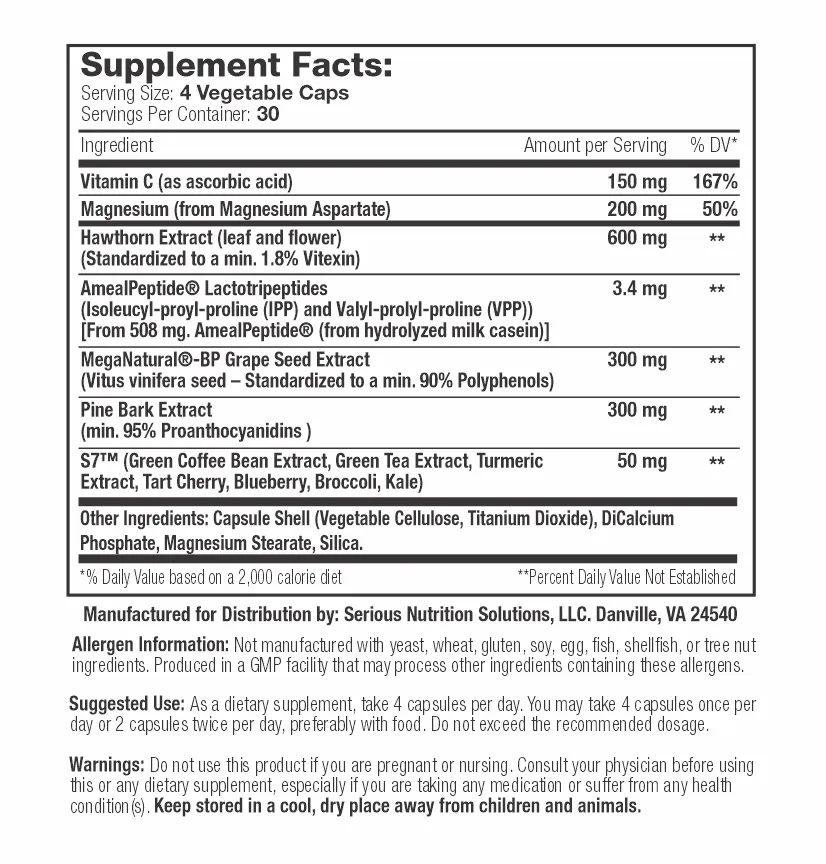 SNS Blood Pressure Support XT