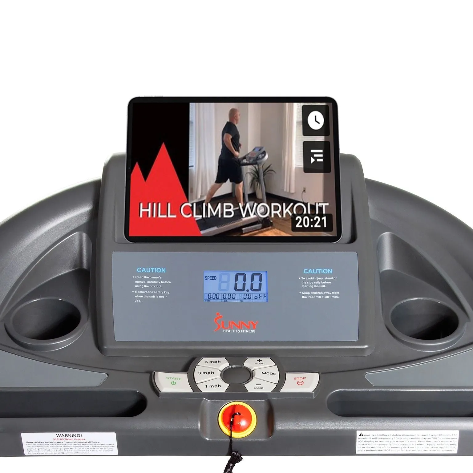 Sunny Health & Fitness Heavy Duty Walking Treadmill