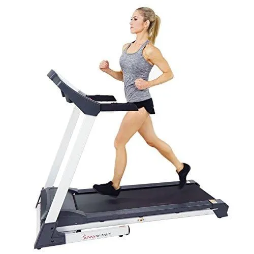 Sunny Health & Fitness SF-T7515 Smart Treadmill with Auto Incline, Sound System, Bluetooth and Phone Function
