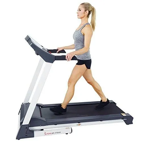 Sunny Health & Fitness SF-T7515 Smart Treadmill with Auto Incline, Sound System, Bluetooth and Phone Function