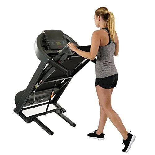 Sunny Health & Fitness T7643 Heavy Duty Walking Treadmill with 350 lb High Weight Capacity, Wide Walking Area and Folding for Storage