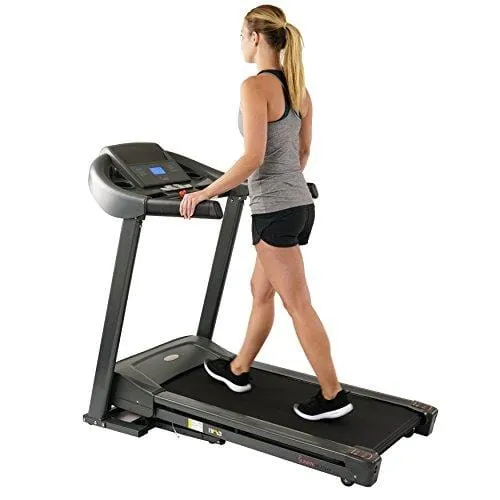 Sunny Health & Fitness T7643 Heavy Duty Walking Treadmill with 350 lb High Weight Capacity, Wide Walking Area and Folding for Storage