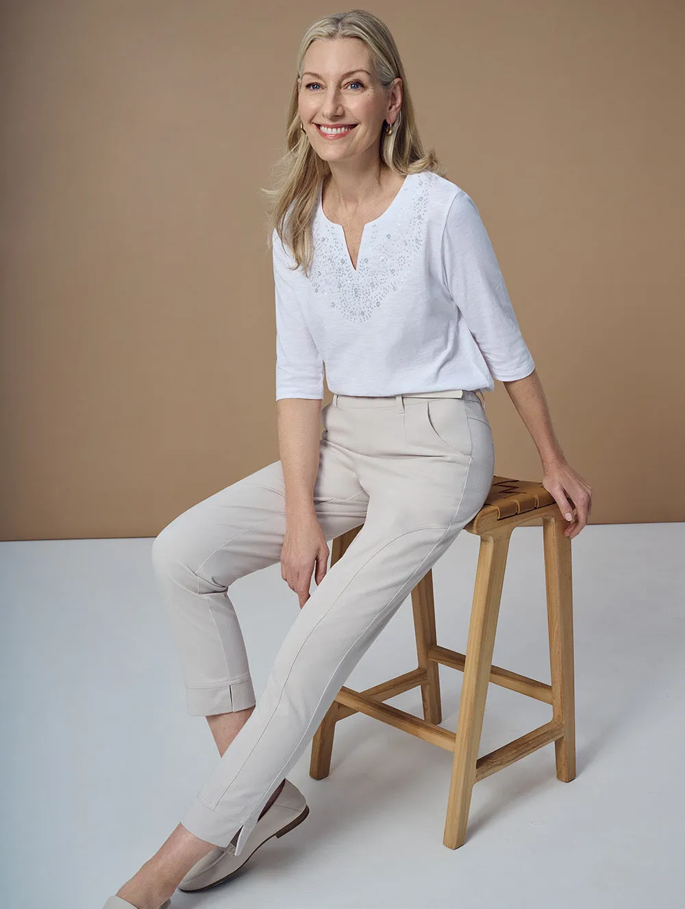 Sylvia Elbow Sleeve Top