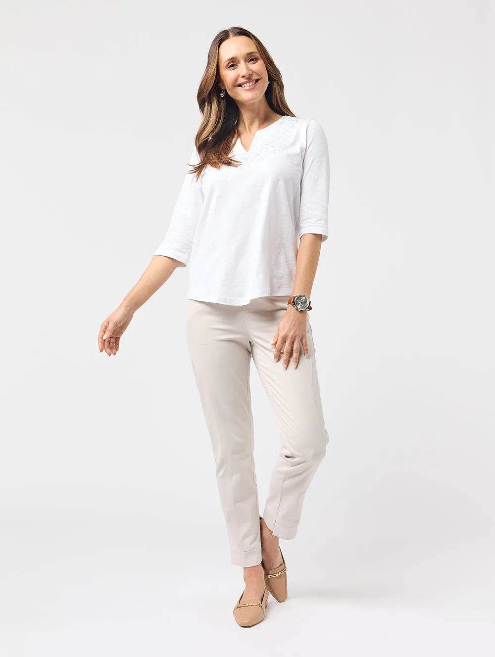 Sylvia Elbow Sleeve Top