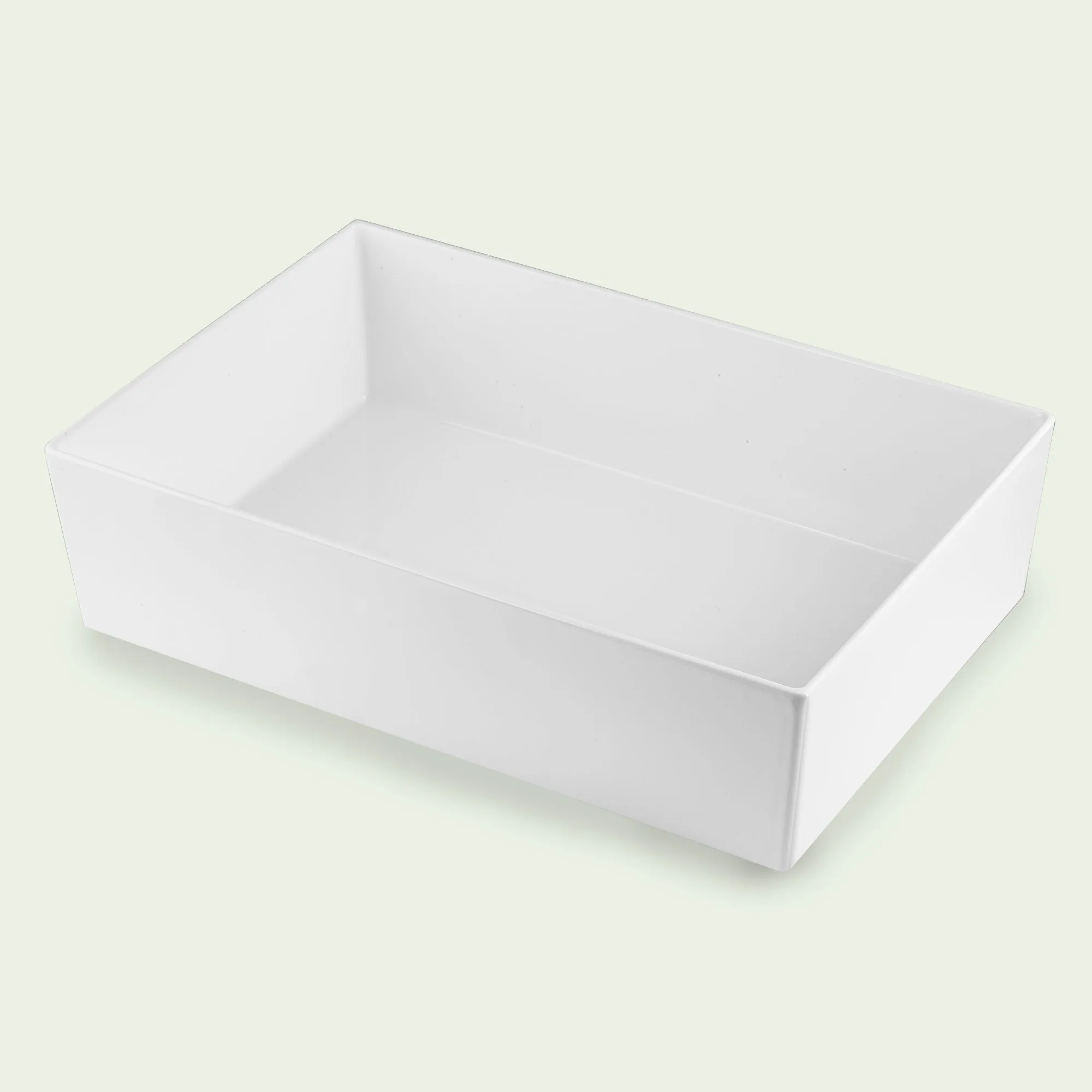 Tablecraft CW5002W 18 Qt. Full Size Cast Aluminium Food Pan - White