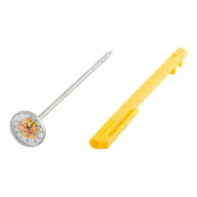 Taylor 6092NYLBC 1" Dial Instant Read Yellow Pocket Probe Thermometer, 0 - 220 F