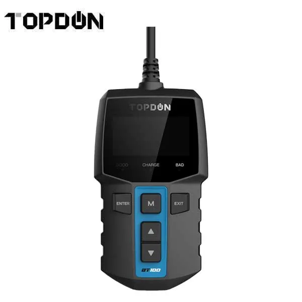 TOPDON - BT100 - Handheld Battery Cranking and Charging System Tester - 12V - Reverse Polarity Protection
