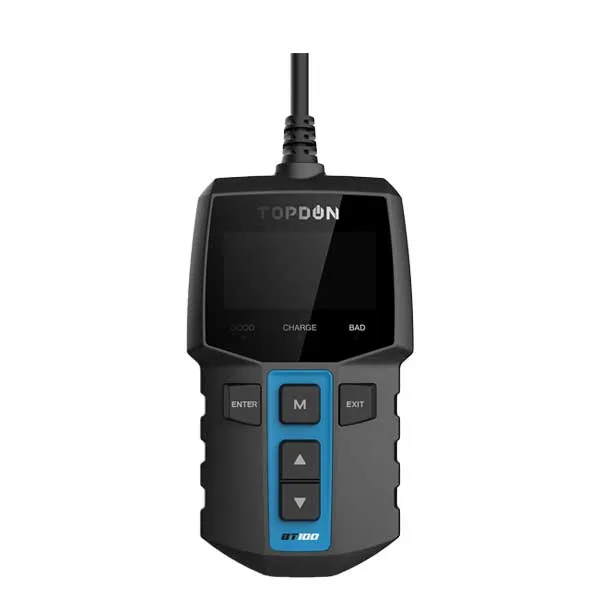 TOPDON - BT100 - Handheld Battery Cranking and Charging System Tester - 12V - Reverse Polarity Protection