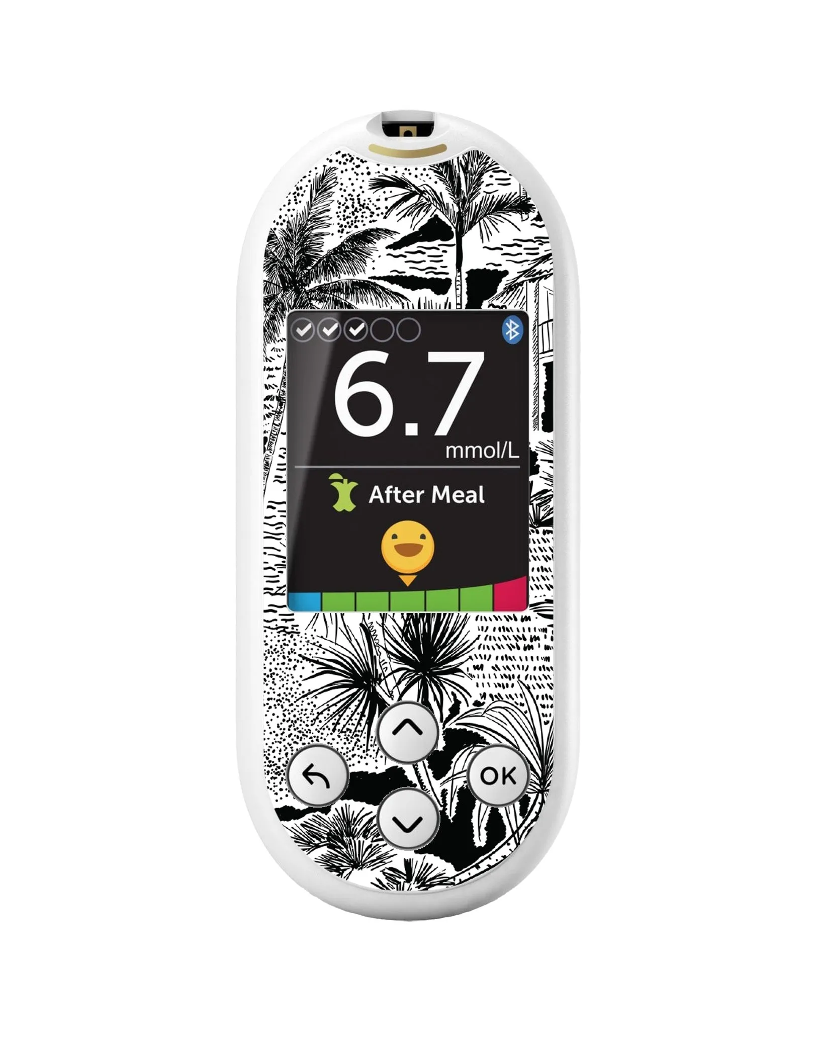 Tropical Sketch for OneTouch Verio Reflect Glucometer