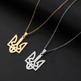 Ukrainien National Symbol Slava Ukraine Pendant Necklace for Men  amd Woman