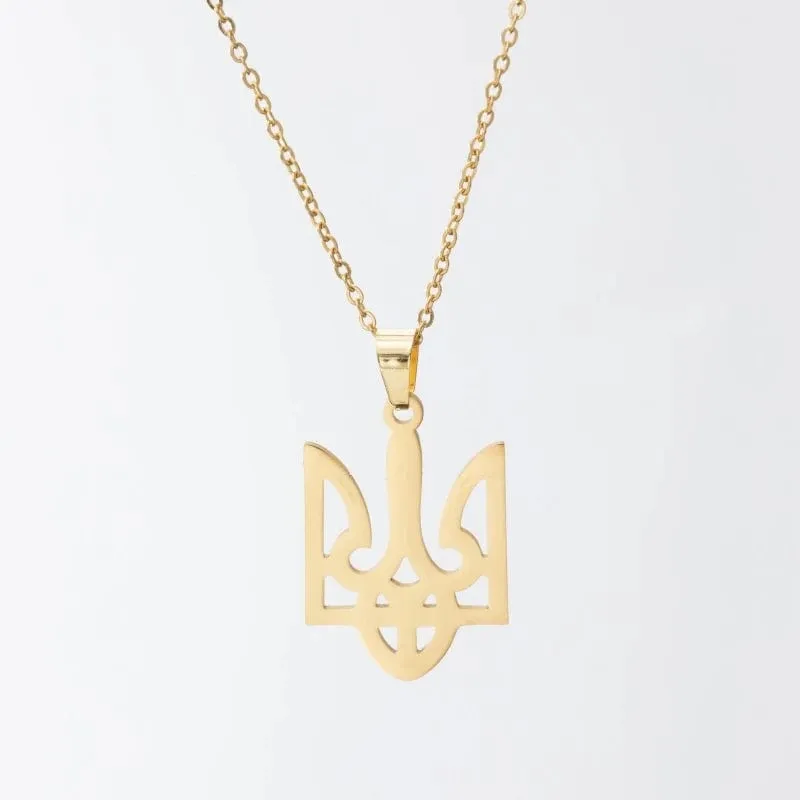 Ukrainien National Symbol Slava Ukraine Pendant Necklace for Men  amd Woman