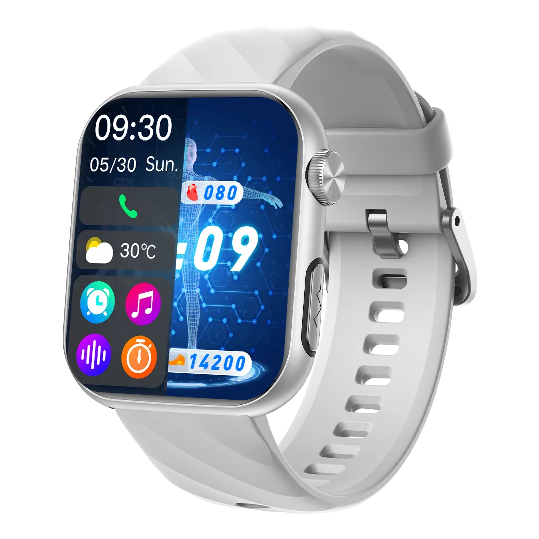 Upgrade Fitvii® GT5 Pro Max Blood Glucose Watch With BP HRV ECG(EKG) PGG SpO2 SOS Stress Sleep Monitoring Supports Voice Calls And Fitness Tracker   Free Straps Gift🎁