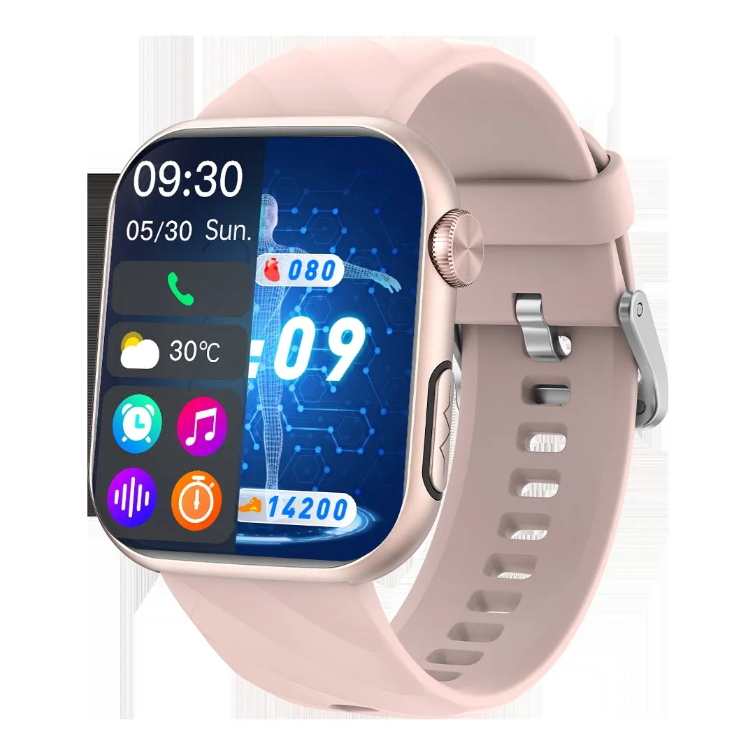 Upgrade Fitvii® GT5 Pro Max Blood Glucose Watch With BP HRV ECG(EKG) PGG SpO2 SOS Stress Sleep Monitoring Supports Voice Calls And Fitness Tracker   Free Straps Gift🎁