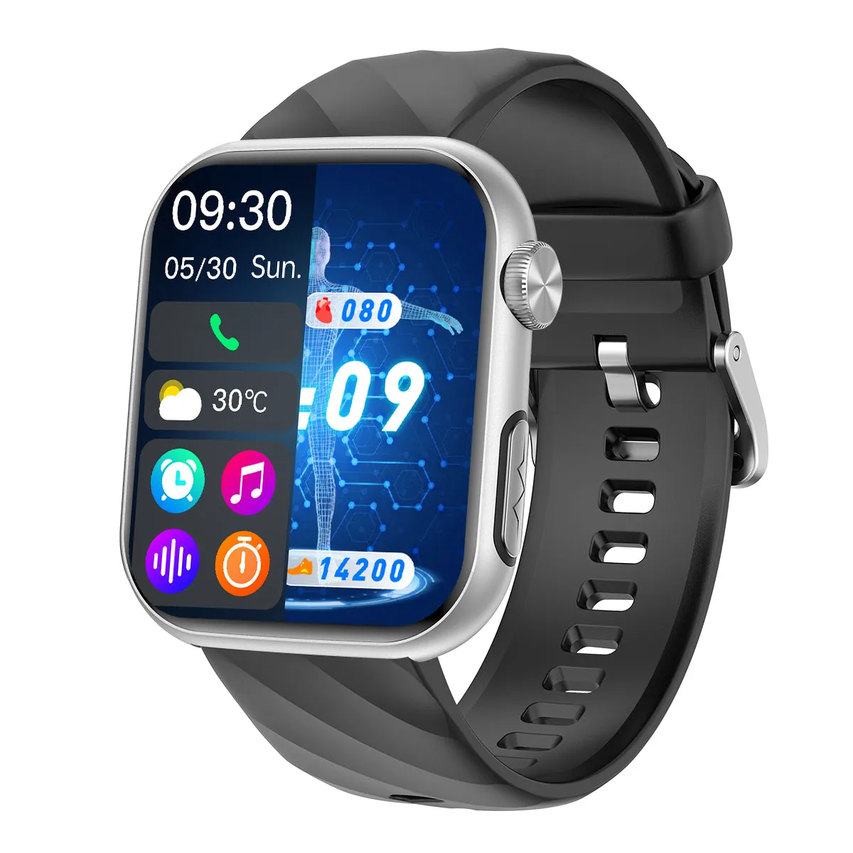 Upgrade Fitvii® GT5 Pro Max Blood Glucose Watch With BP HRV ECG(EKG) PGG SpO2 SOS Stress Sleep Monitoring Supports Voice Calls And Fitness Tracker   Free Straps Gift🎁