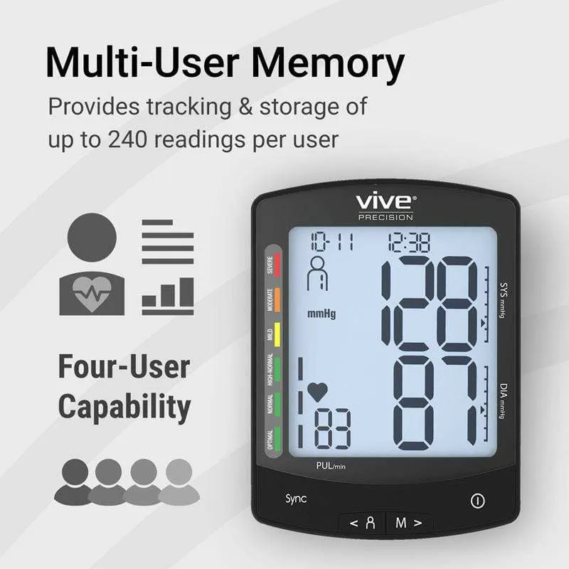 Vive Health Blood Pressure Monitor Compatible with Smart Devices