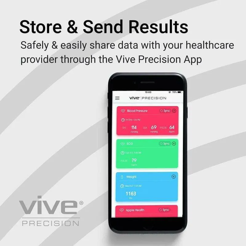 Vive Health Blood Pressure Monitor Compatible with Smart Devices