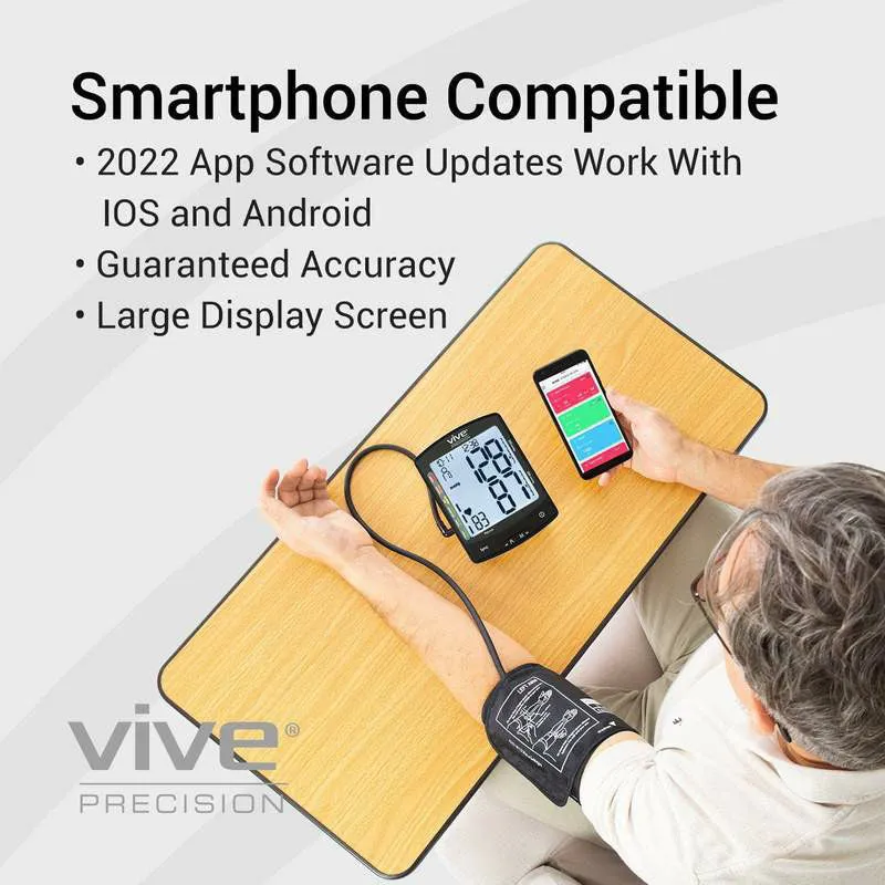 Vive Health Blood Pressure Monitor Compatible with Smart Devices