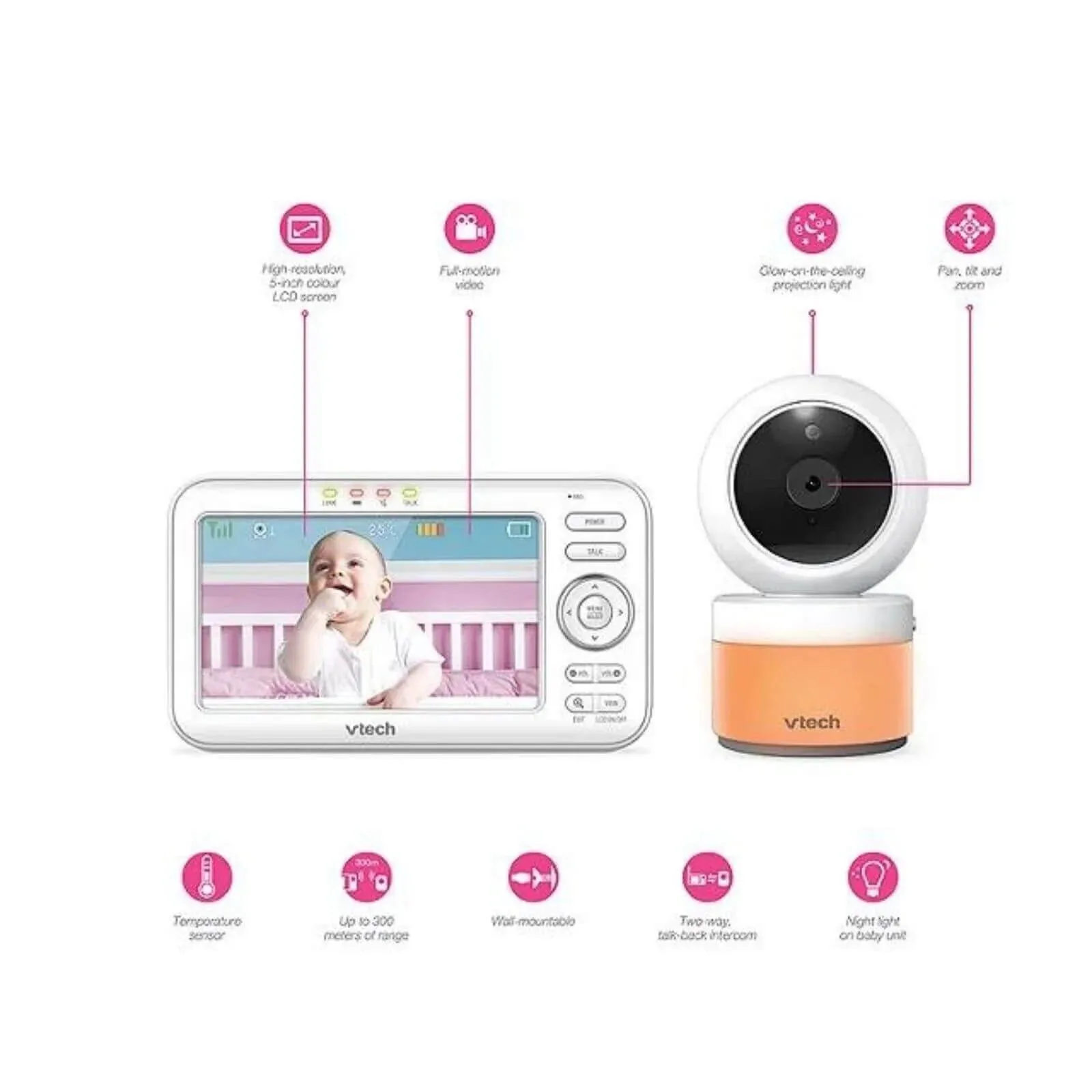 VTech VM5463 5inch Digital Baby Monitor