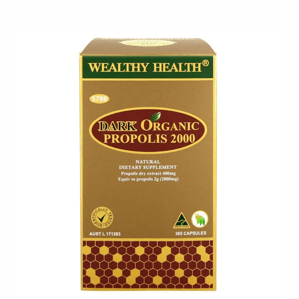 Wealthy Health Dark Organic Propolis 2000mg