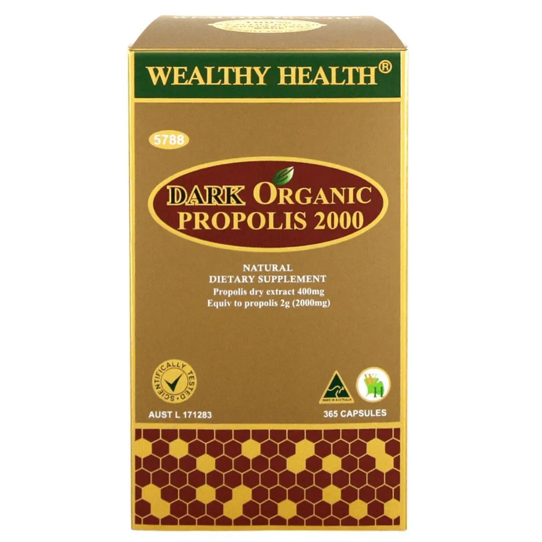 Wealthy Health Dark Organic Propolis 2000mg